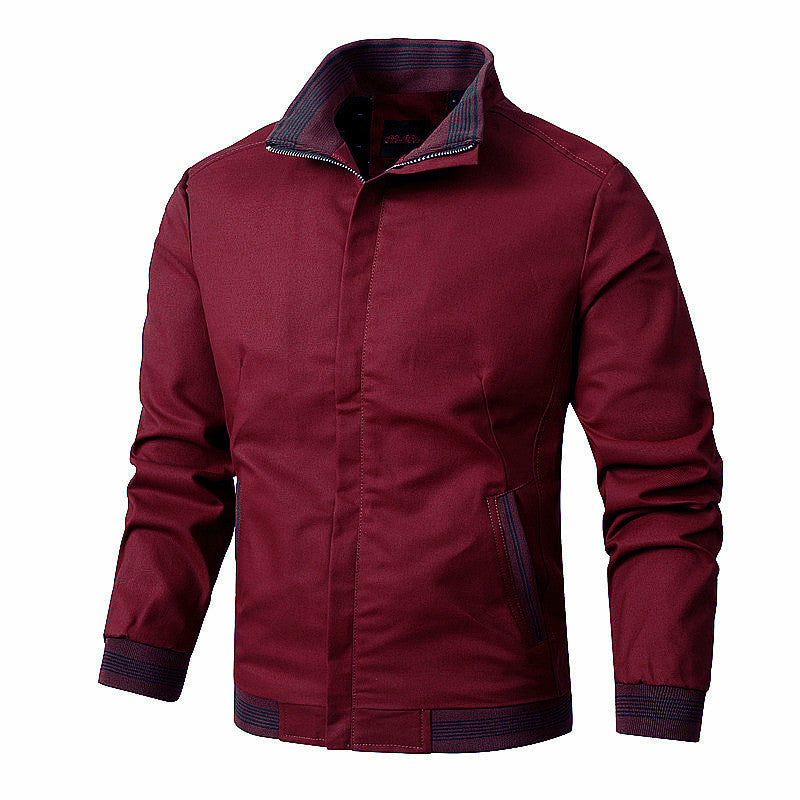 Veste Harrington sportive-urbaine pour hommes avec col montant rayé et patte de boutonnage cachée Echo Archiv