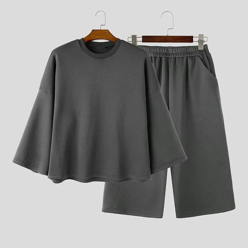 Ensemble Lounge Oversize Doux pour Femmes avec Manches Chauve-Souris Amples et Pantalon Élastique Echoarchiv