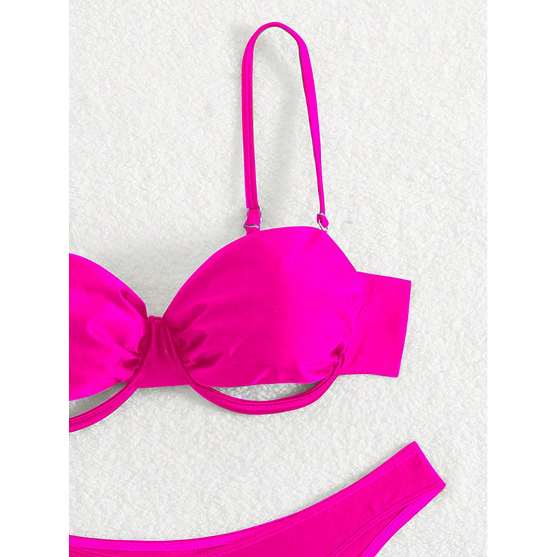Bikini push-up pour femmes avec bretelles réglables et design à la mode R&B