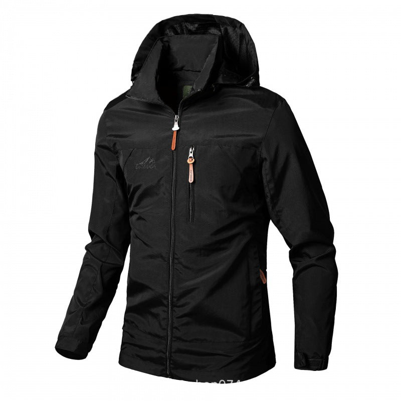 Veste softshell légère pour hommes, déperlant, avec capuche et fermeture éclair sécurisée Echo Archiv