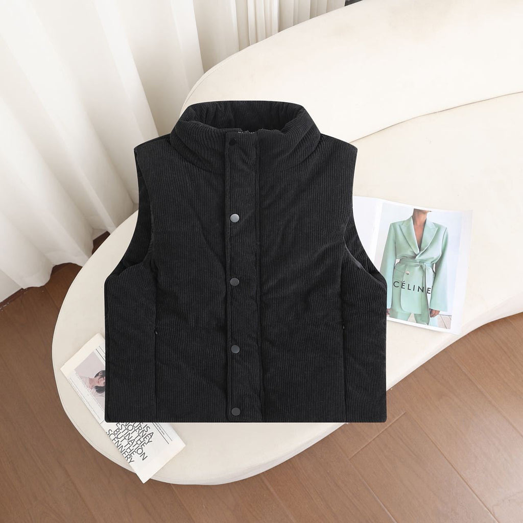 Gilet d'isolation à cordon pour femmes avec col montant et patte à pressions Echo Archiv