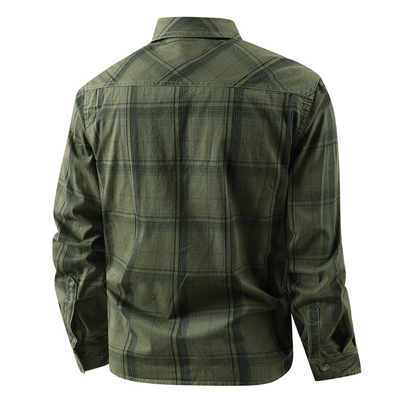 Veste chemise utilitaire renforcée pour hommes en sergé de coton avec poches poitrine à rabat et couture de manche ergonomique Echo Archiv