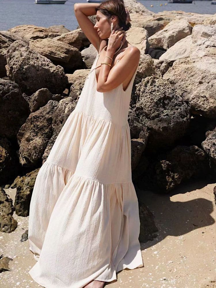 Robe Maxi d'Été Ocean Breeze