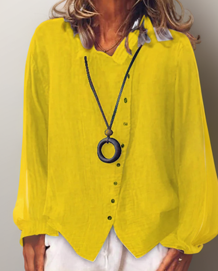 Alena™ - Chemise à manches longues avec patte de boutonnage
