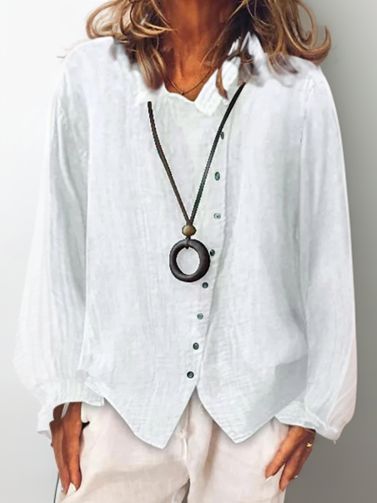 Alena™ - Chemise à manches longues avec patte de boutonnage