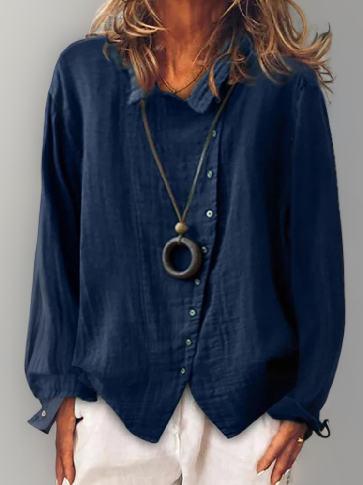 Alena™ - Chemise à manches longues avec patte de boutonnage