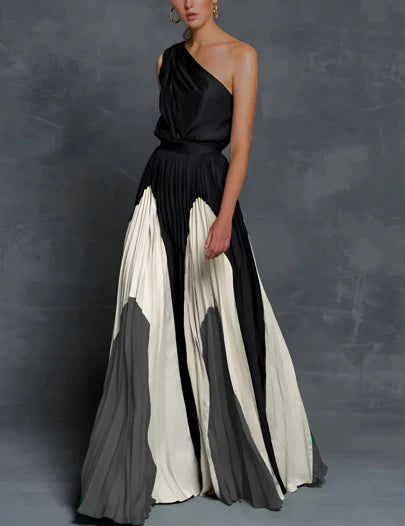 Celestina | Robe maxi asymétrique exceptionnelle pour les festivités