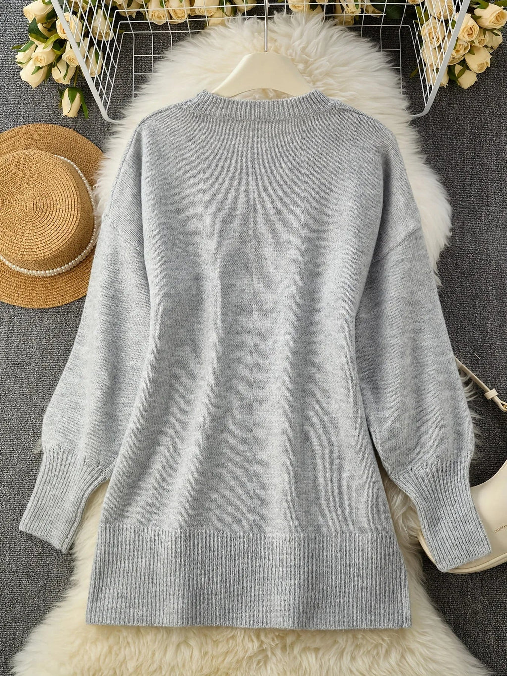 Iris - Pull en Laine Oversize Chaud et Raffiné