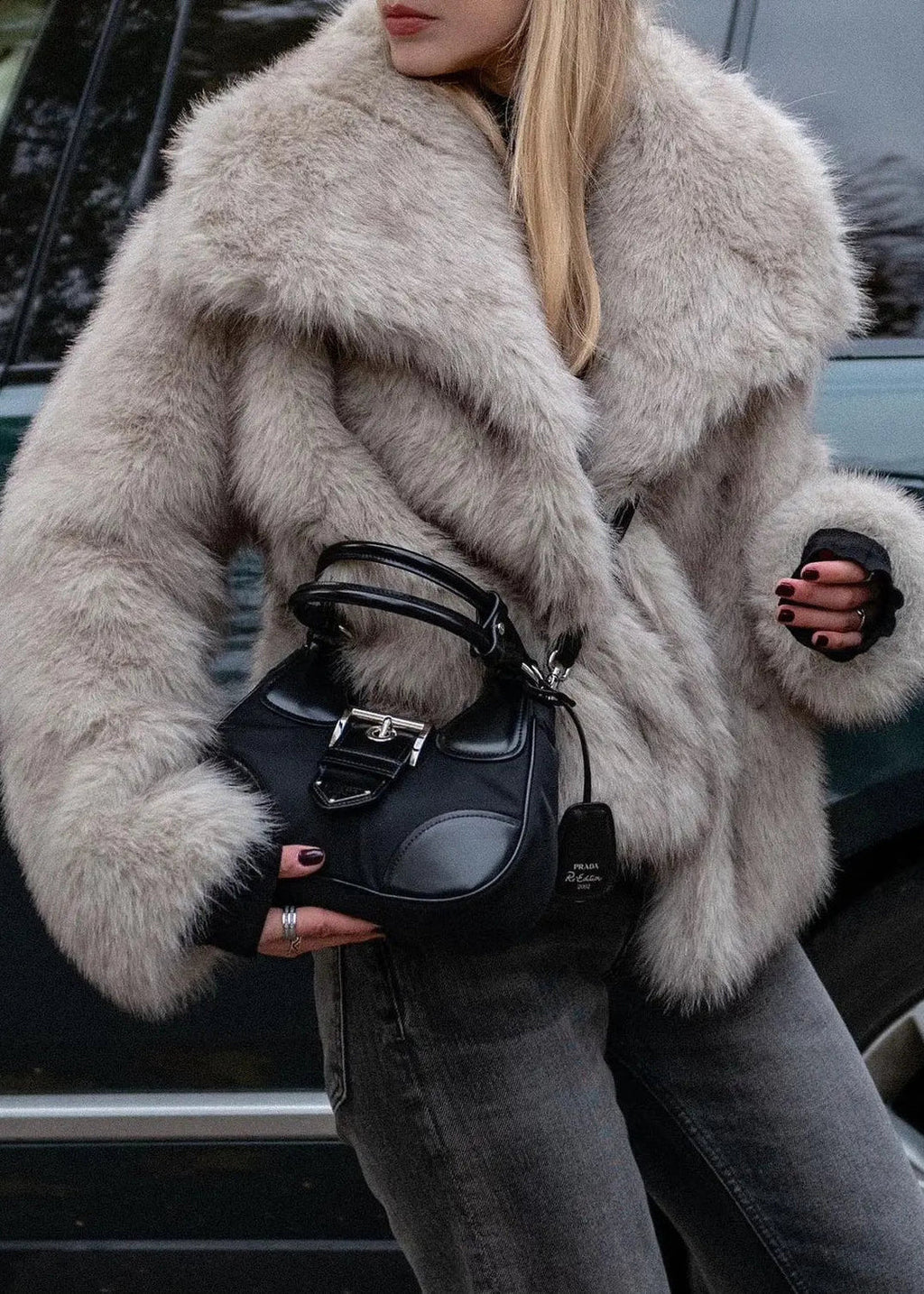 Manteau en fourrure duveteuse