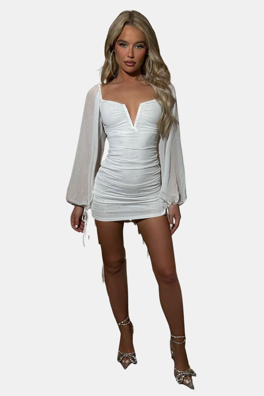 Robe Mini Avec Manches Longues Et Coupe Ajustée Pour Femme | Idéal Pour Soirées Et Événements