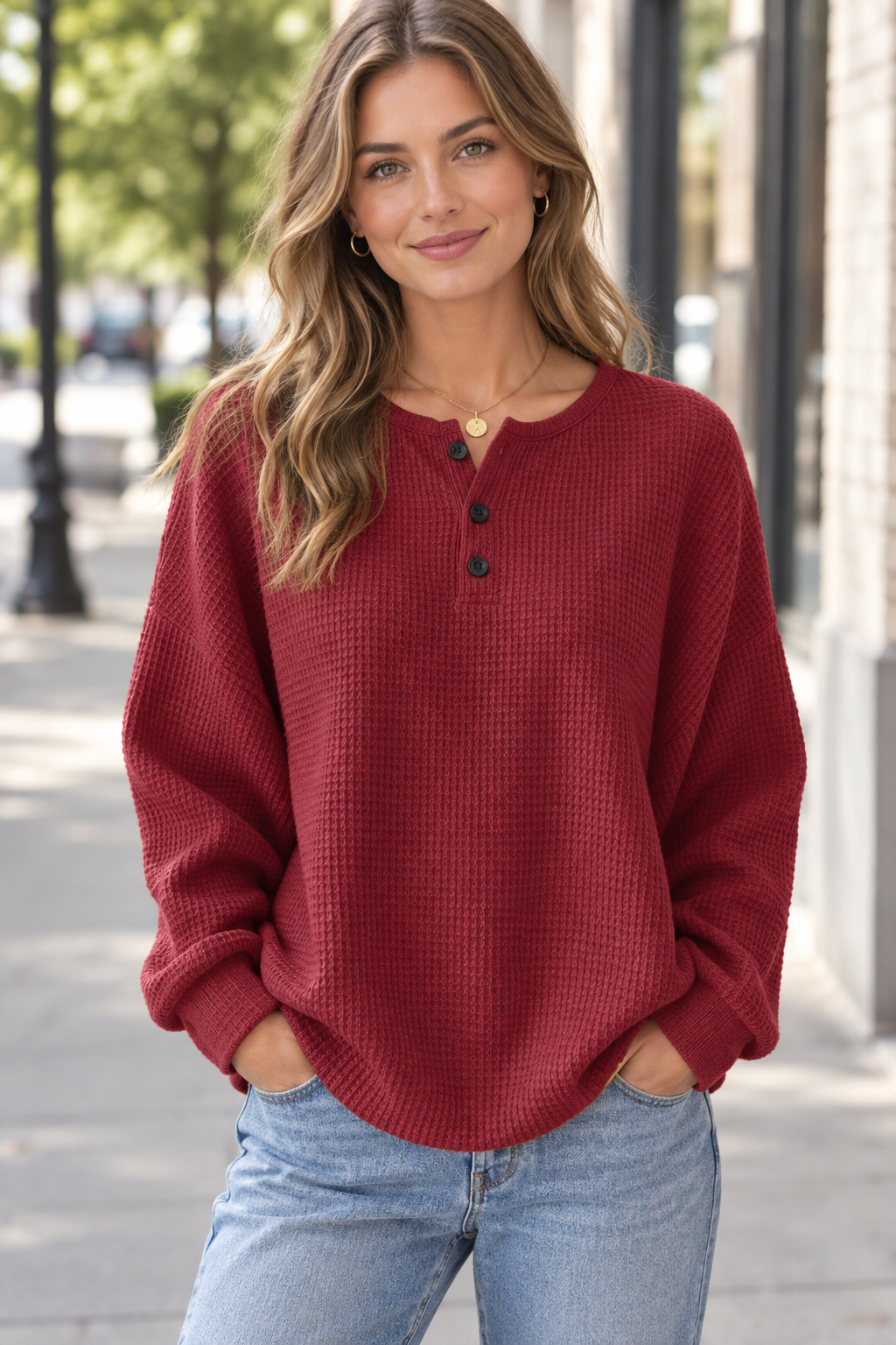 Pull en Maille Texturée Confortable