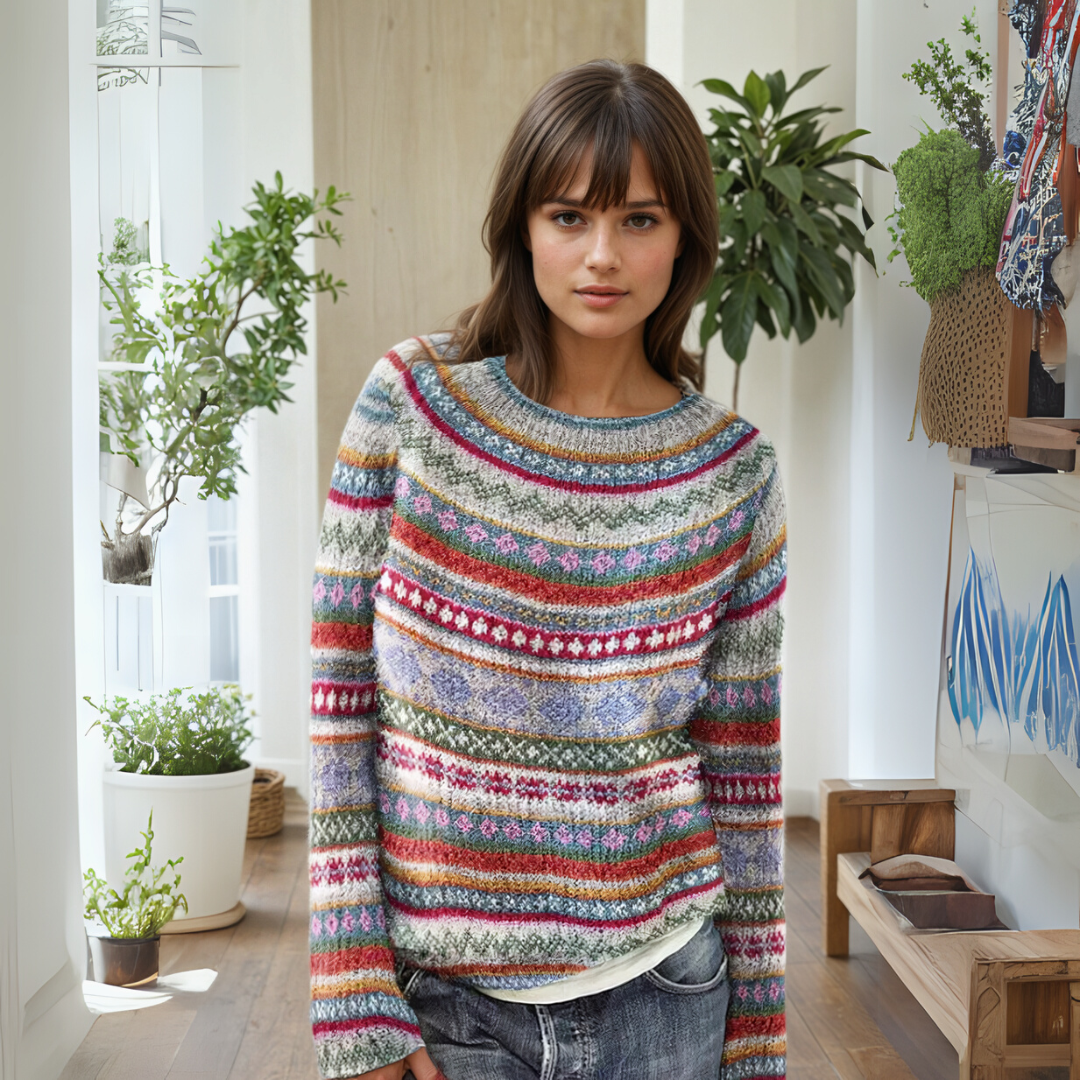 Pull Femme | Motif Rayé & Col Bateau