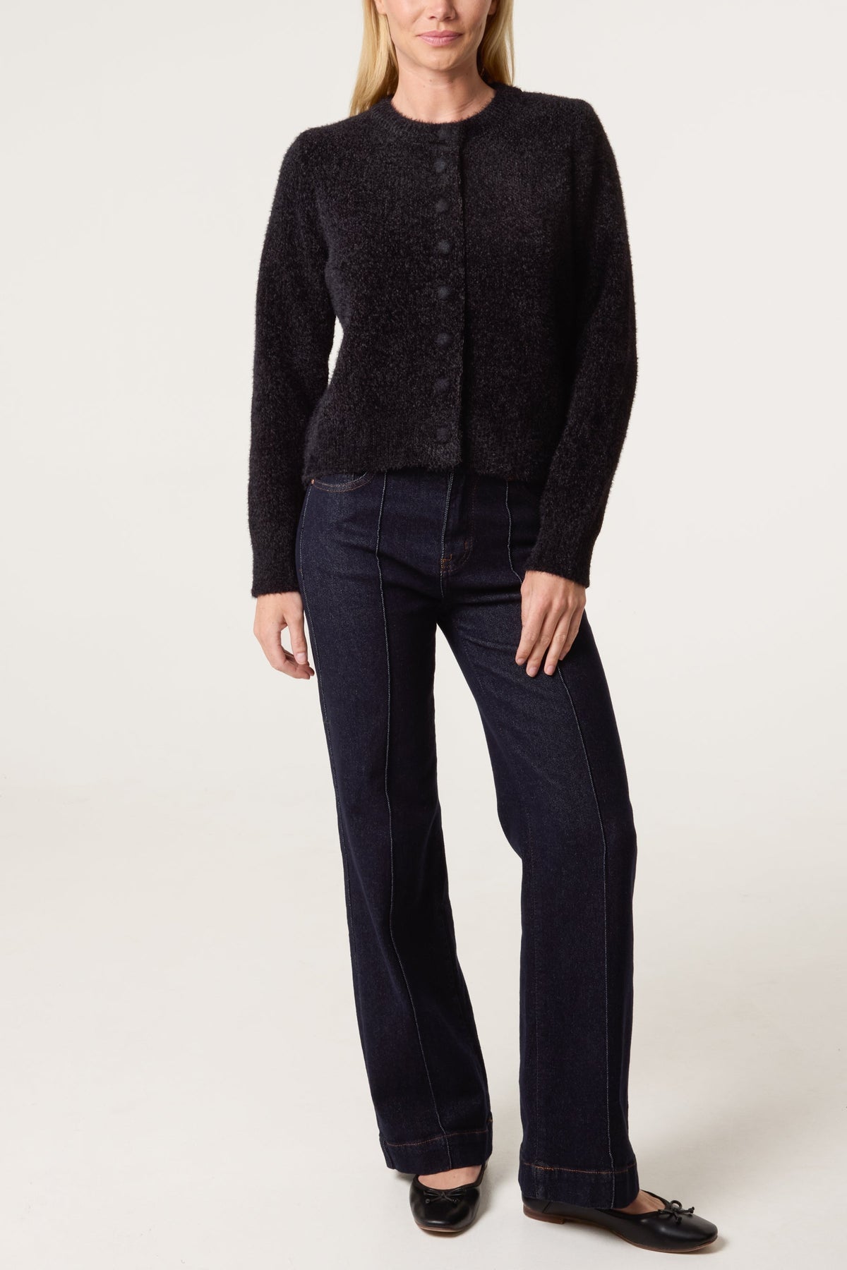 Gilet Femme Doux Texturé Tricoté