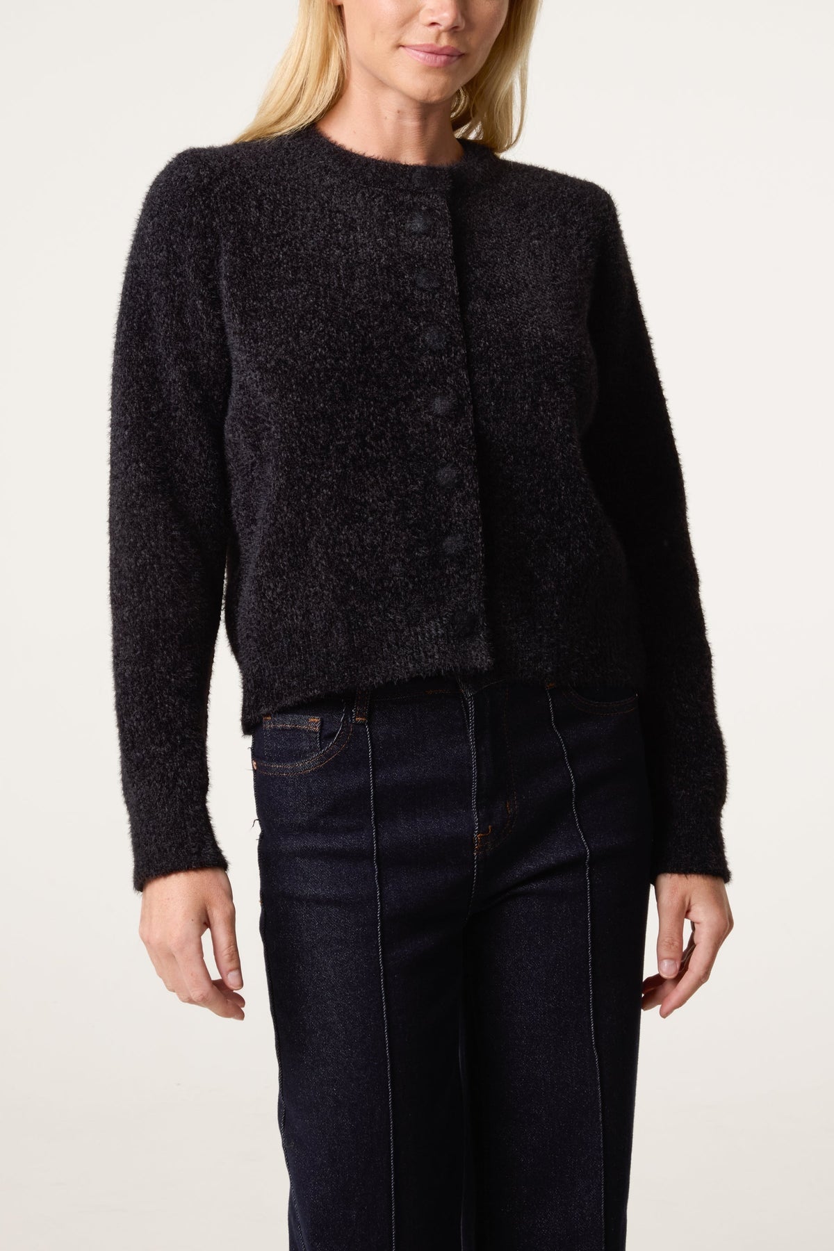 Gilet Femme Doux Texturé Tricoté