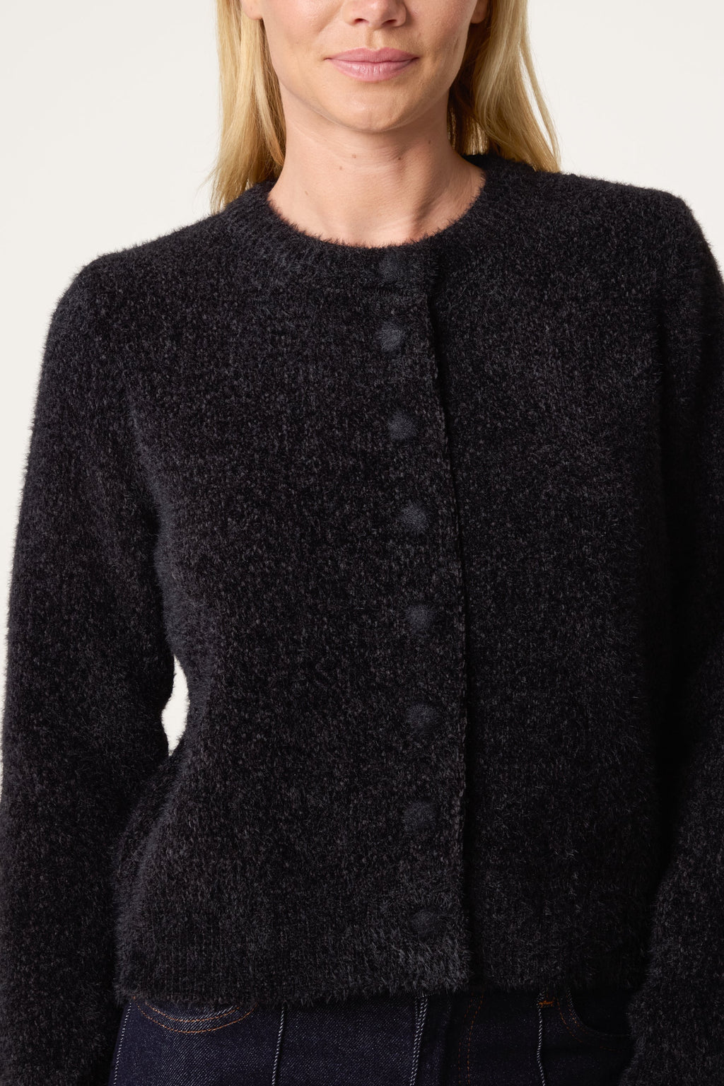 Gilet Femme Doux Texturé Tricoté