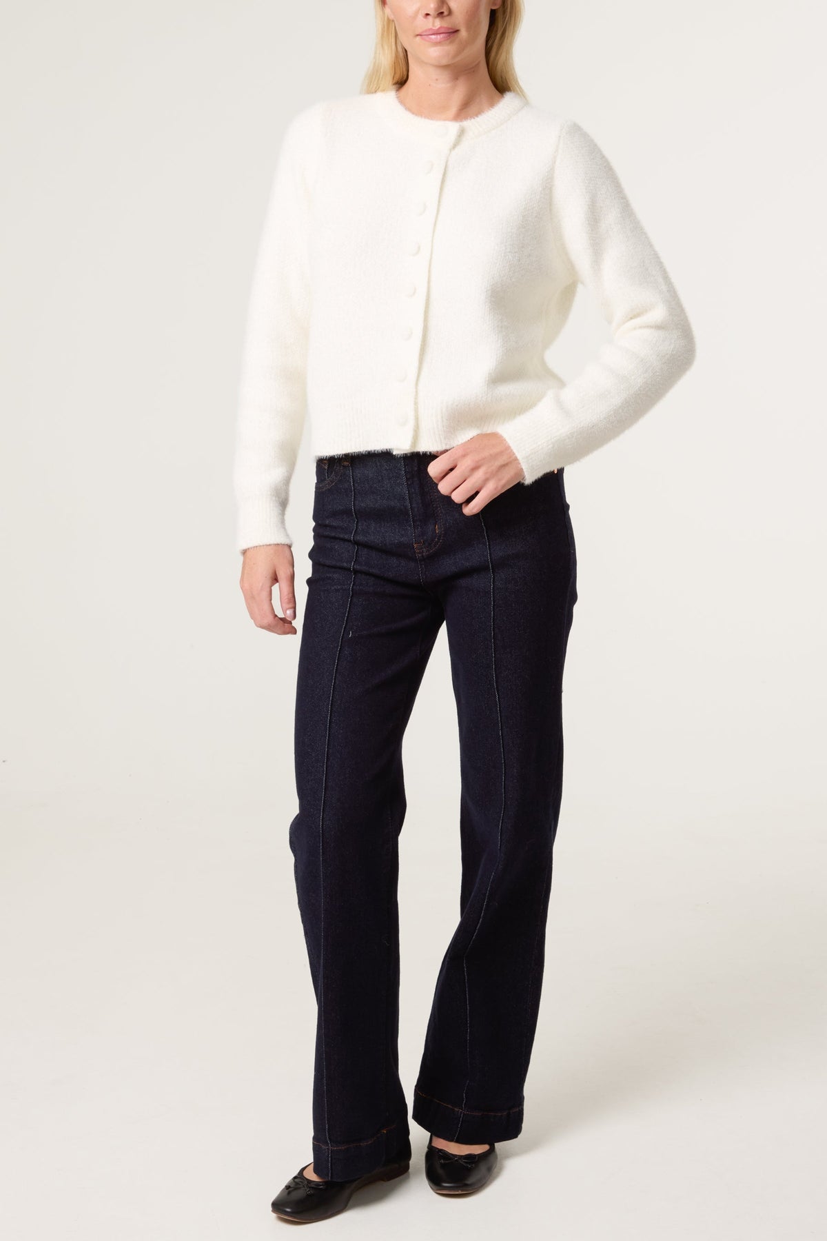 Gilet Femme Doux Texturé Tricoté