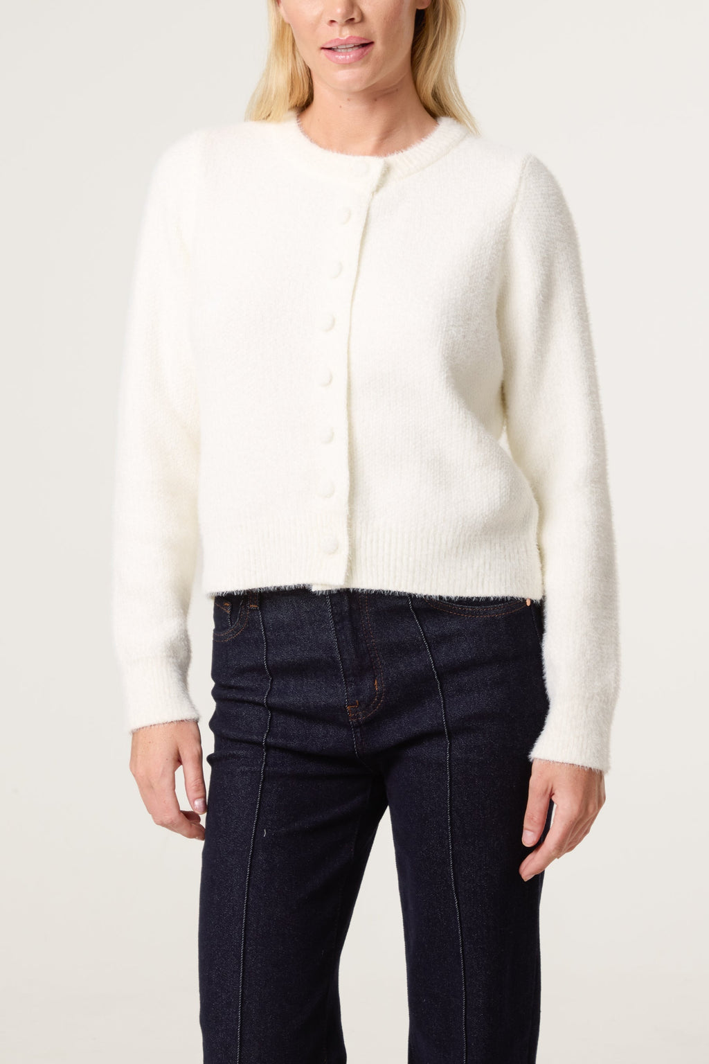 Gilet Femme Doux Texturé Tricoté