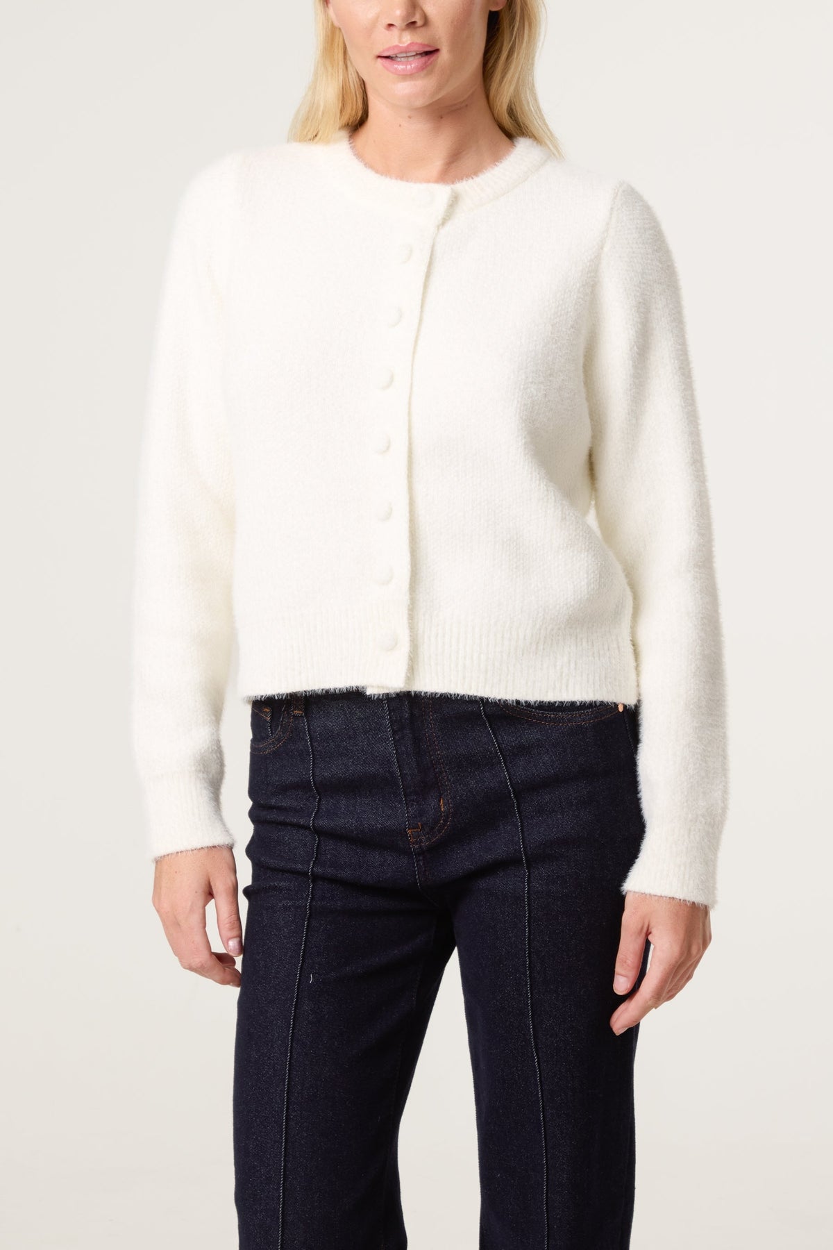 Gilet Femme Doux Texturé Tricoté