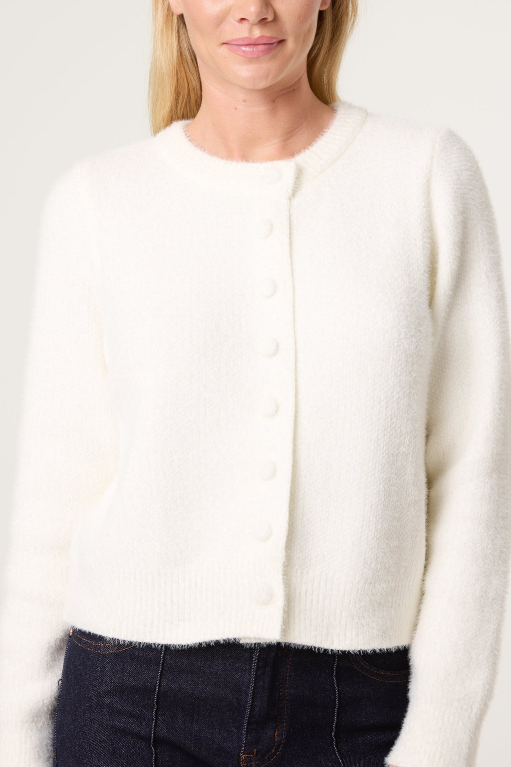 Gilet Femme Doux Texturé Tricoté