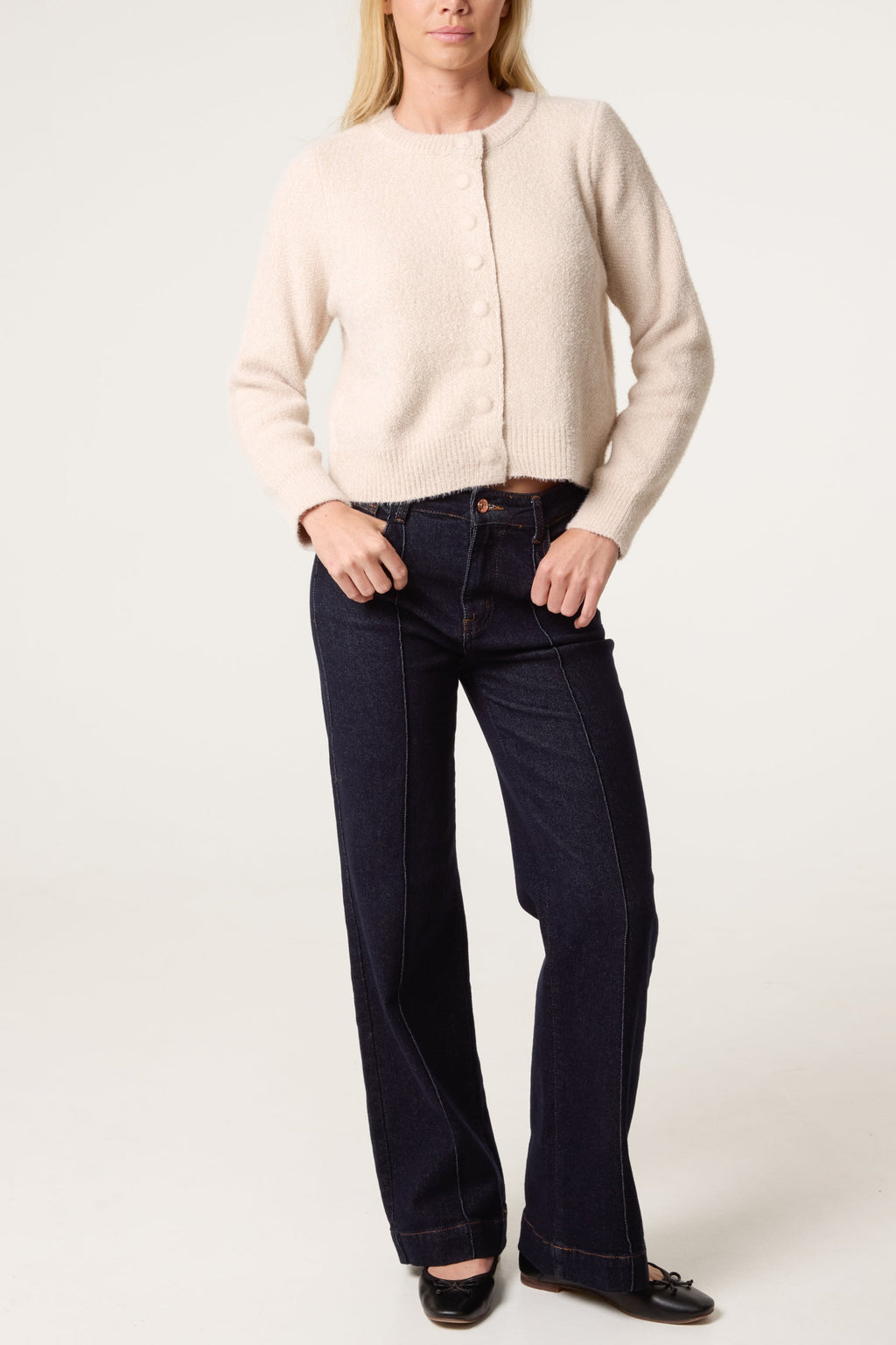 Gilet Femme Doux Texturé Tricoté