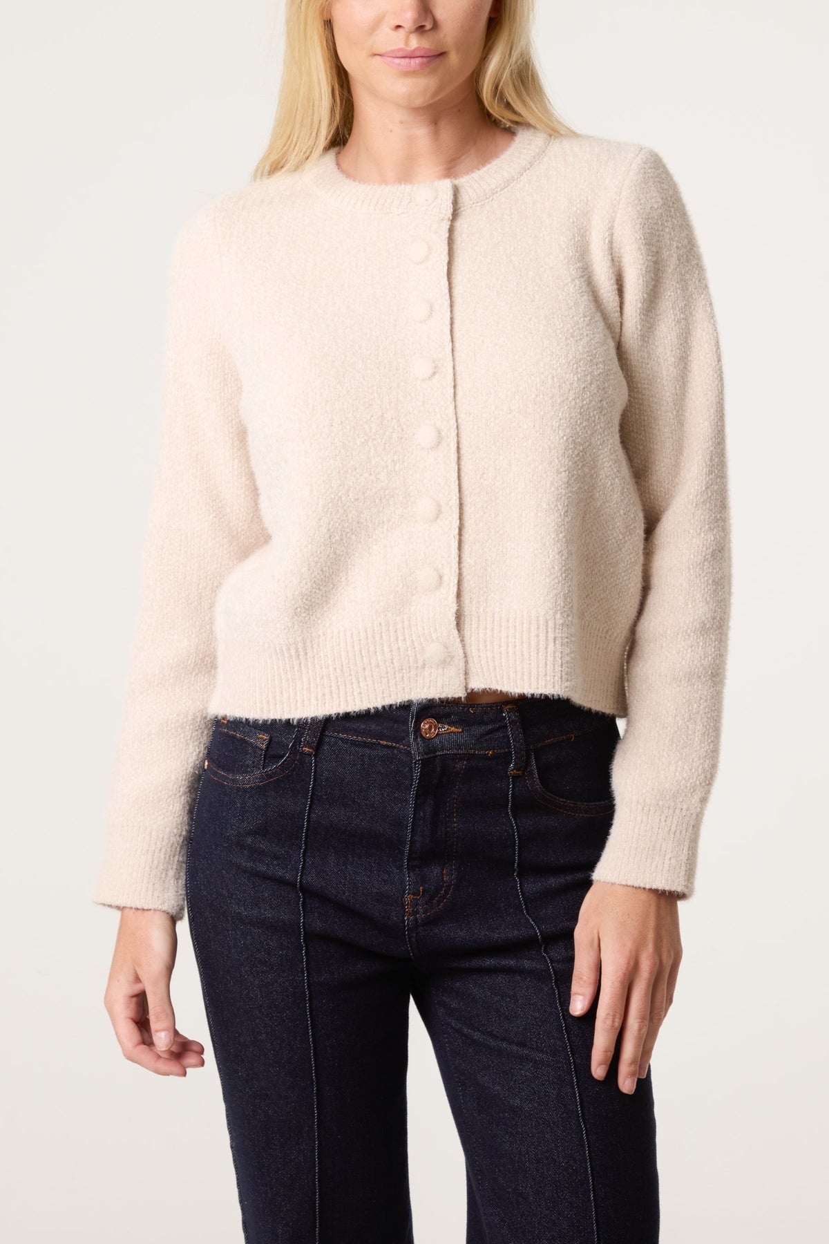 Gilet Femme Doux Texturé Tricoté