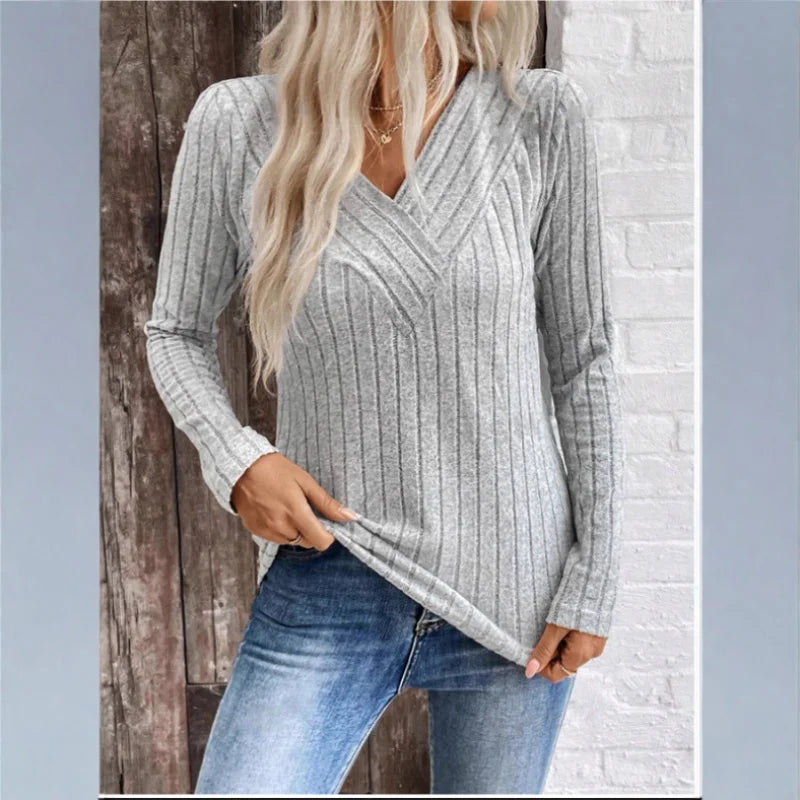 Sarah | Pull en maille rayé élégant et structuré