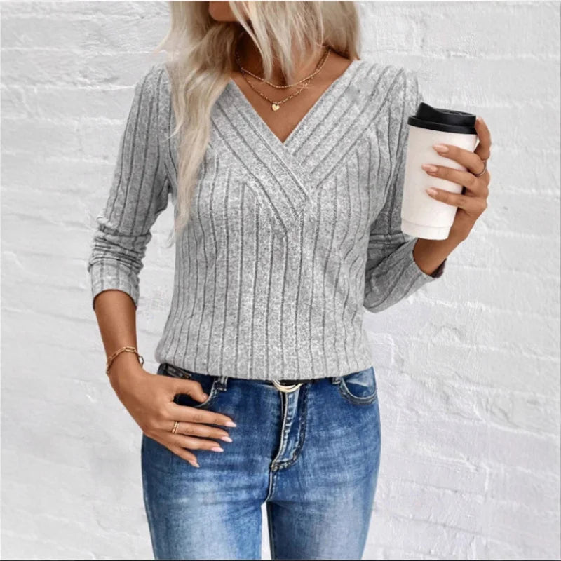 Sarah | Pull en maille rayé élégant et structuré