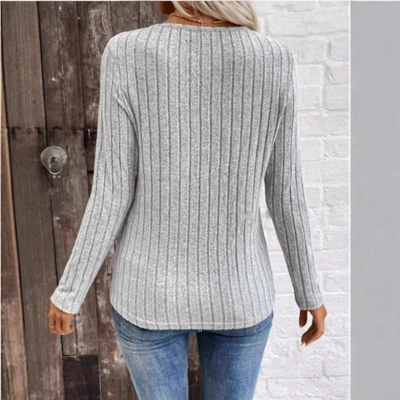 Sarah | Pull en maille rayé élégant et structuré