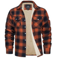 Chemise Overshirt en Flanel avec Doublure Sherpa et Motif Carreaux