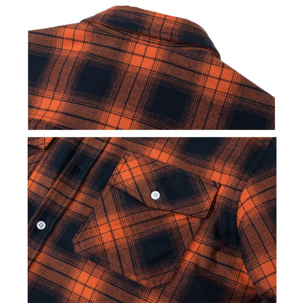Chemise Overshirt en Flanel avec Doublure Sherpa et Motif Carreaux