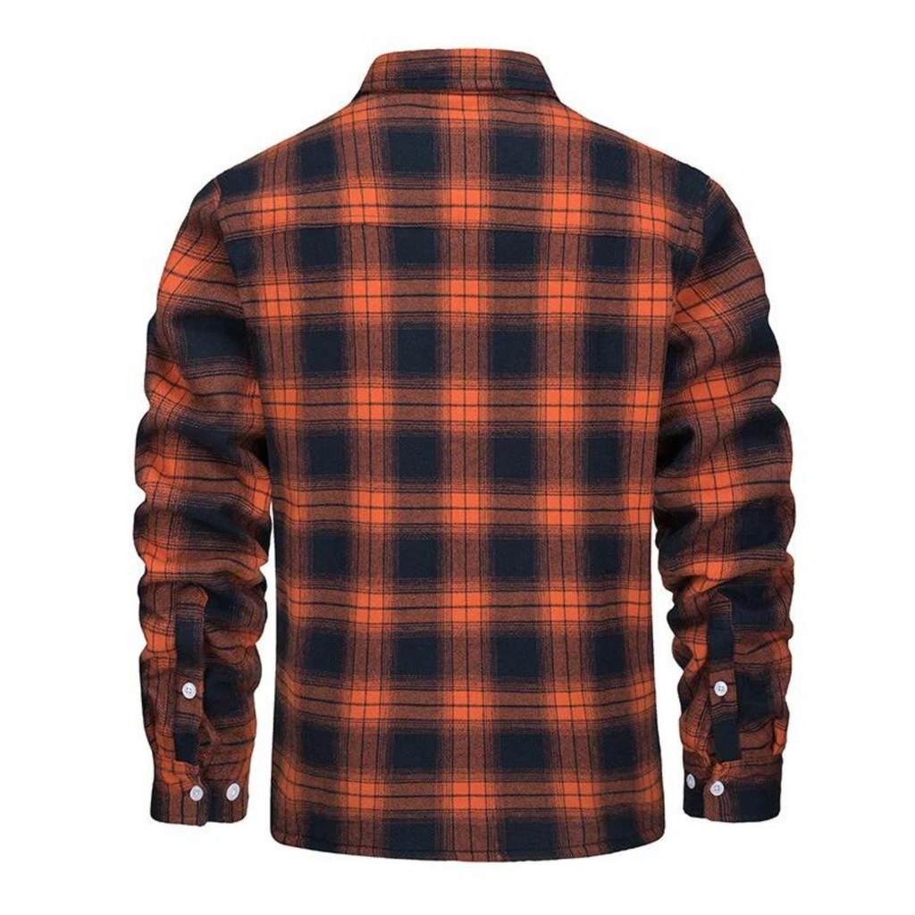 Chemise Overshirt en Flanel avec Doublure Sherpa et Motif Carreaux