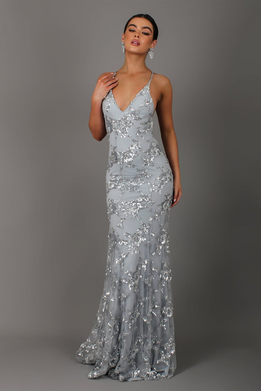 Robe Maxi à Paillettes pour Invité de Mariage