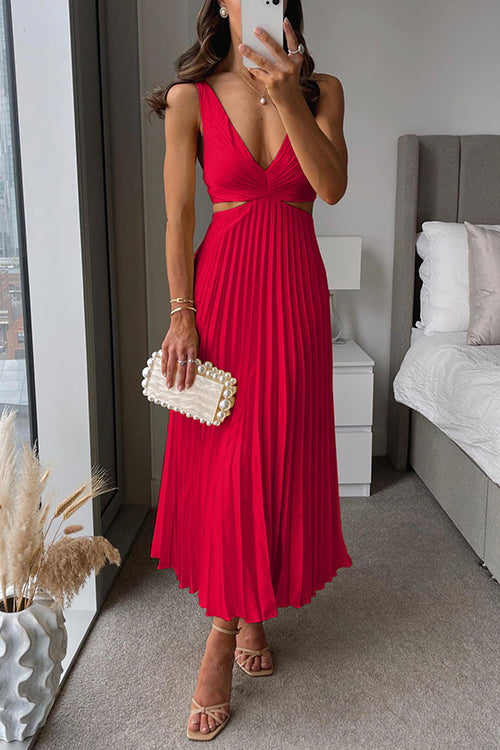 Elsa | Robe Maxi Plissée Élégante