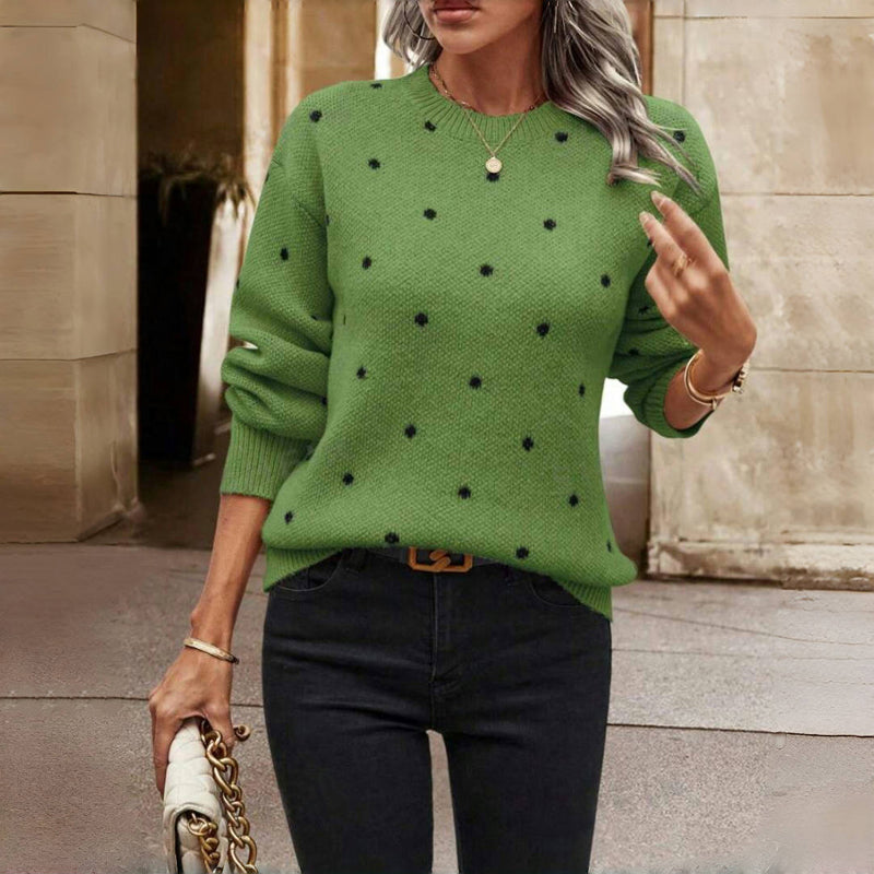 Emma | Pull à pois élégant et confortable pour femmes