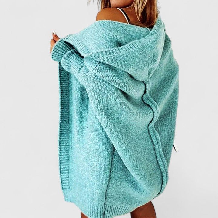 Isabella | Veste en tricot oversize élégante avec capuche