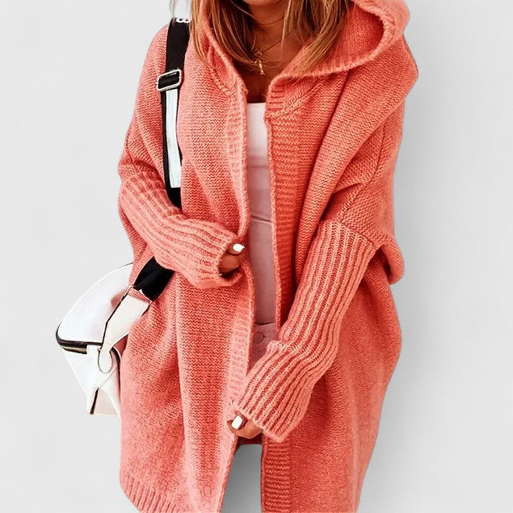 Isabella | Veste en tricot oversize élégante avec capuche