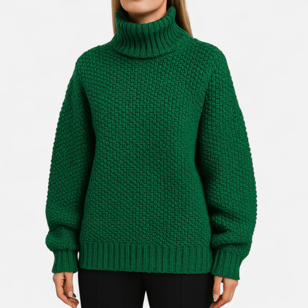 Pull en Laine et Cachemire Femme – Texture Côtelée et Coupe Épurée Intemporelle
