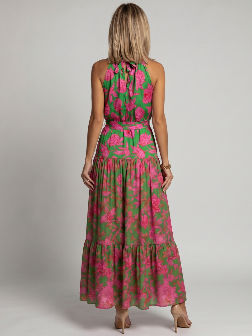 Rowen | Robe midi drapée à bretelles