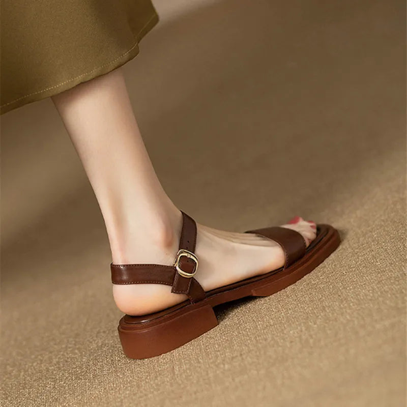 Sandales Plates Avec Semelle Simple Pour Femme | Idéal Pour Saison Estivale