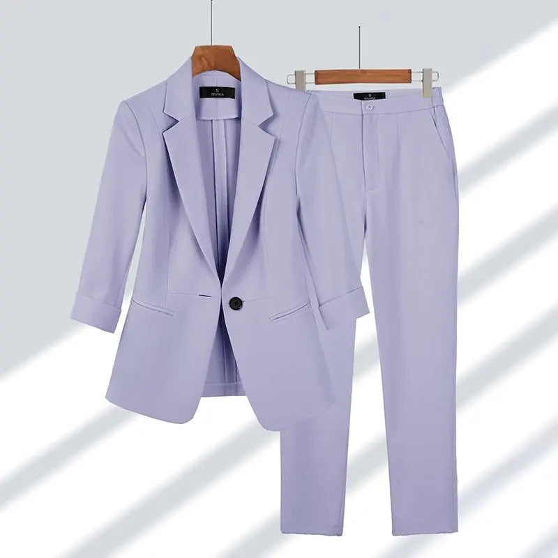 Ensemble Élégant avec Blazer et Pantalons – Votre Clé pour le Style