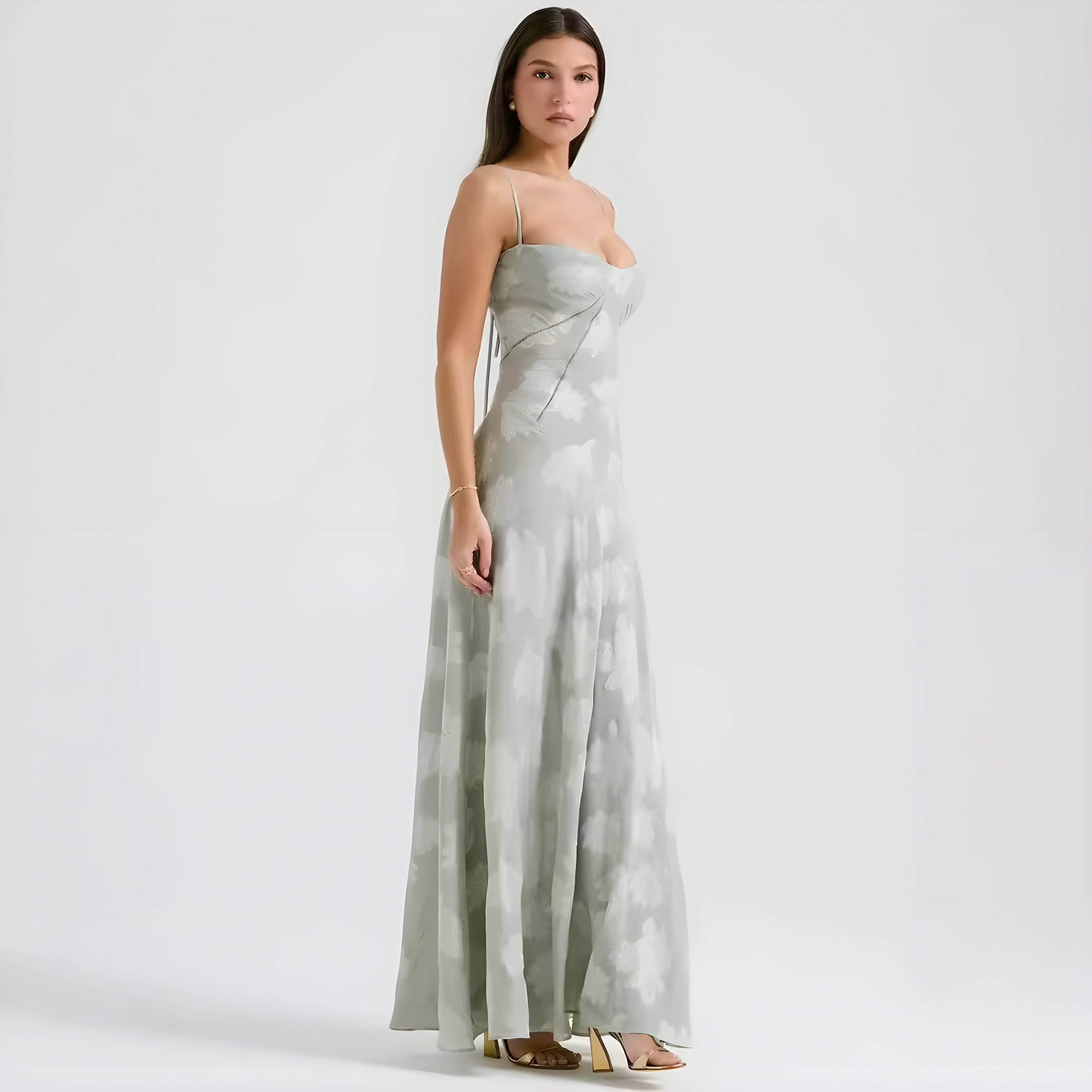 Robe Maxi de Mariage pour Invité Annabelle en Dentelle