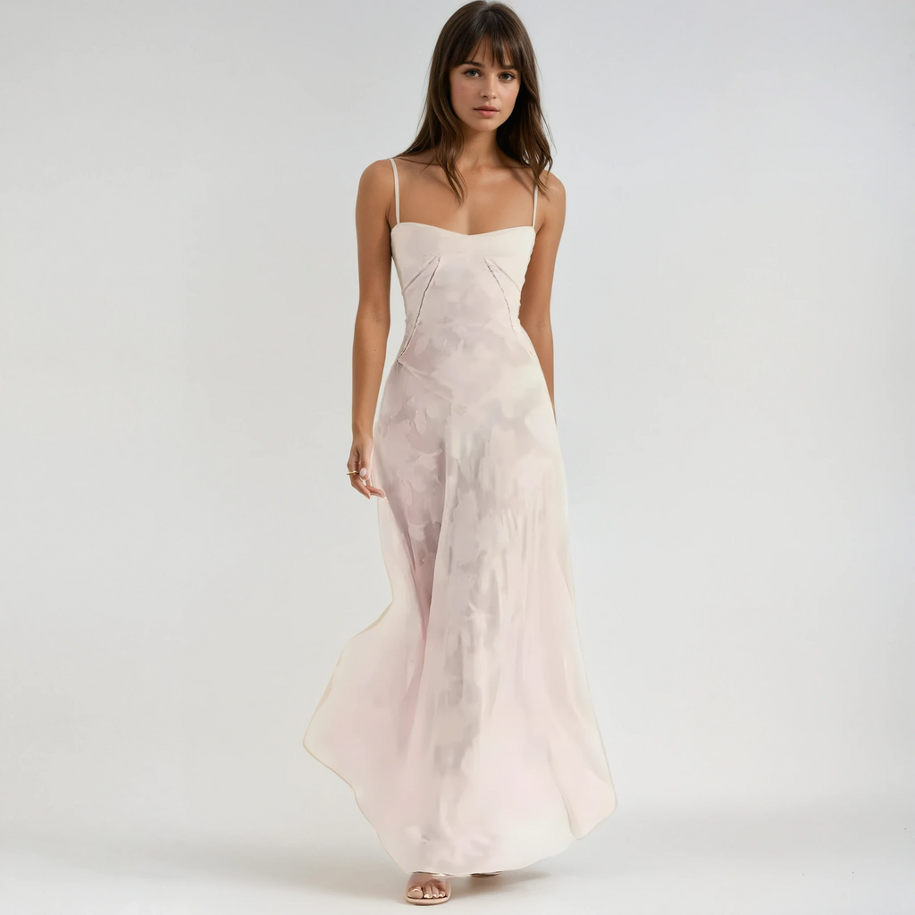 Robe Maxi de Mariage pour Invité Annabelle en Dentelle
