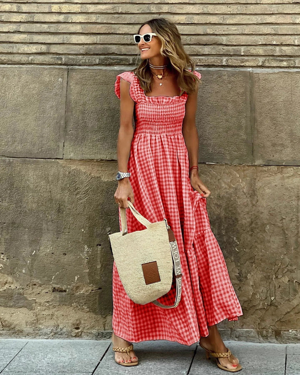 Mila™ | Robe à carreaux rétro