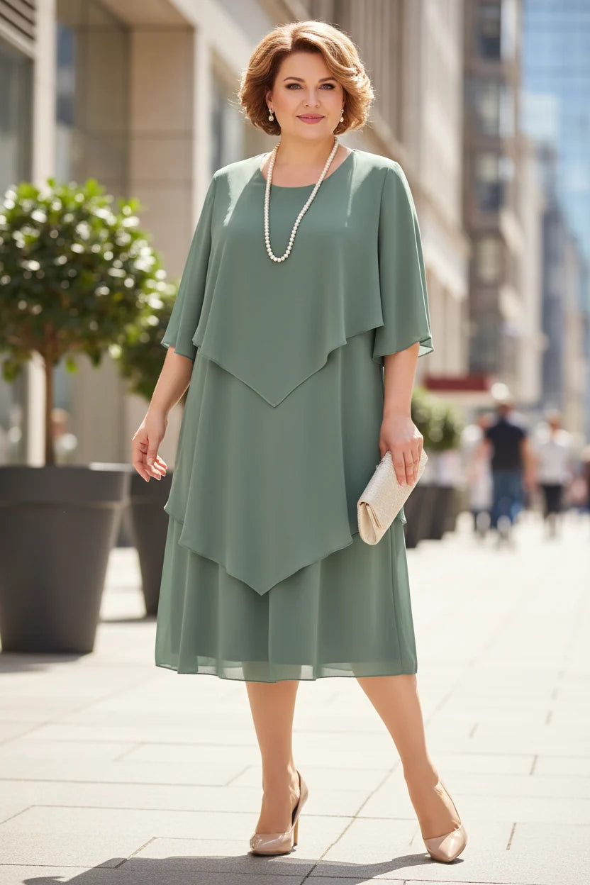 Robe Cocktail Midi Fluide