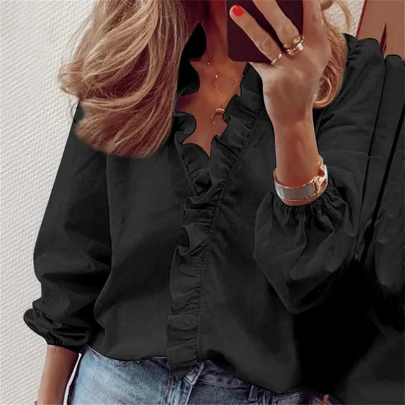 Enola™ | Blouse Féminine avec des Volants Ludiques