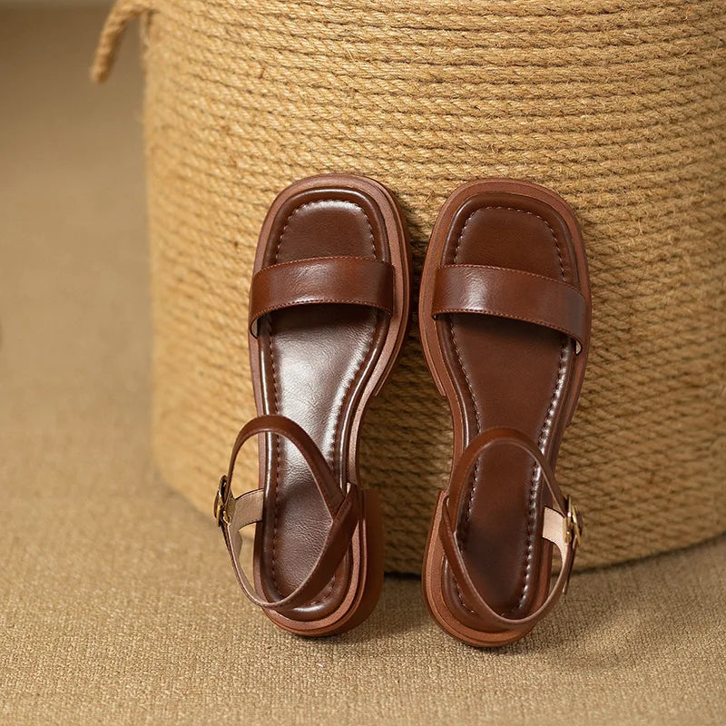 Sandales Plates Avec Semelle Simple Pour Femme | Idéal Pour Saison Estivale