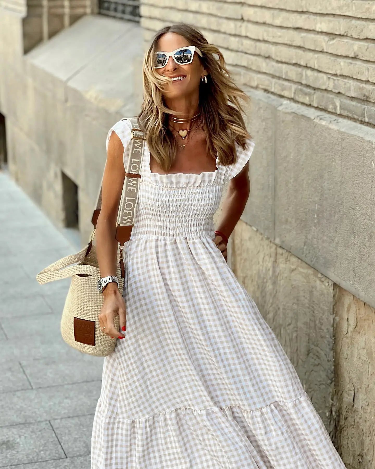 Mila™ | Robe à carreaux rétro