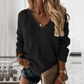 Marianne - Pull Oversize Élégant à Col V