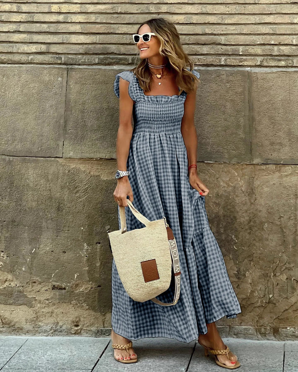 Mila™ | Robe à carreaux rétro