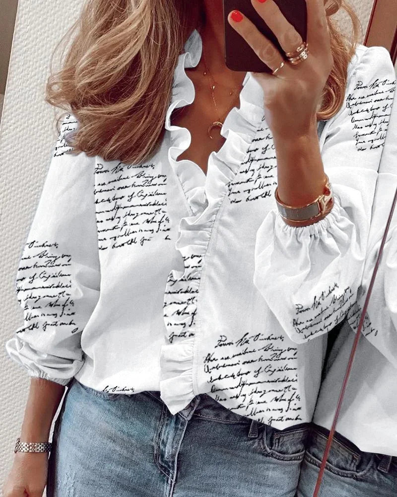 Enola™ | Blouse Féminine avec des Volants Ludiques